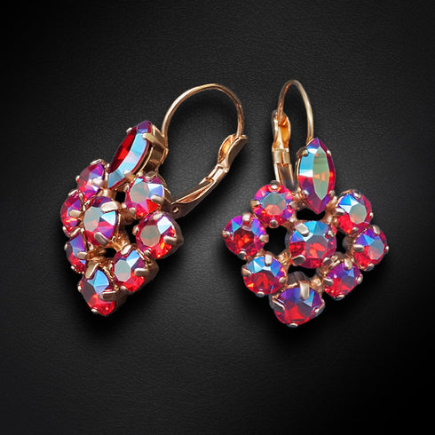 Earrings "Elegance (Light Siam Shimmer)" with Swarovski™ crystals