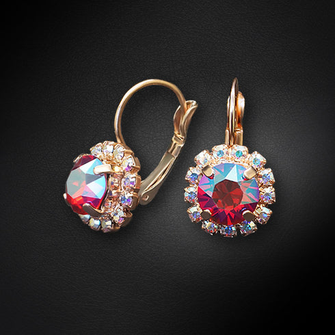 Auskari "Krāšņums II (Light Siam Shimmer)" ar Swarovski™ kristāliem