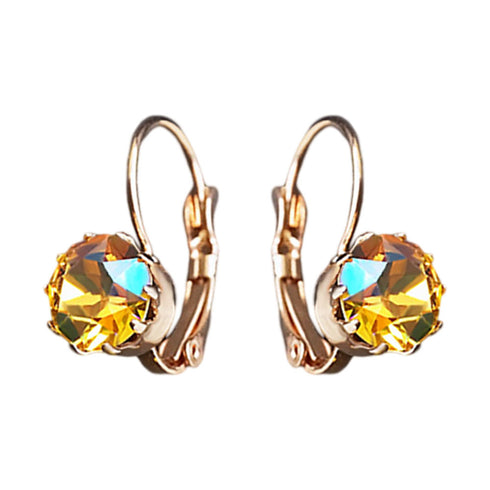 Auskari "Krāšņums (Light Topaz Shimmer)" ar Swarovski™ kristāliem