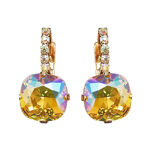 Auskari "Apžilbinošs Mirdzums VII (Light Topaz Shimmer)" ar Swarovski™ kristāliem