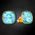 Sudraba auskari "Apžilbinošs Mirdzums (Light Turquoise)" ar Swarovski™ kristāliem