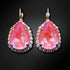Earrings "Sky Drop III (Lotus Pink DeLite)" with Swarovski™ crystals
