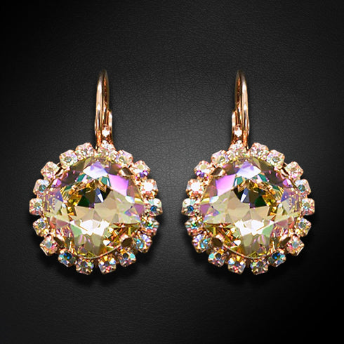 Auskari "Apžilbinošs Mirdzums III (Luminous Green)" ar Swarovski™ kristāliem