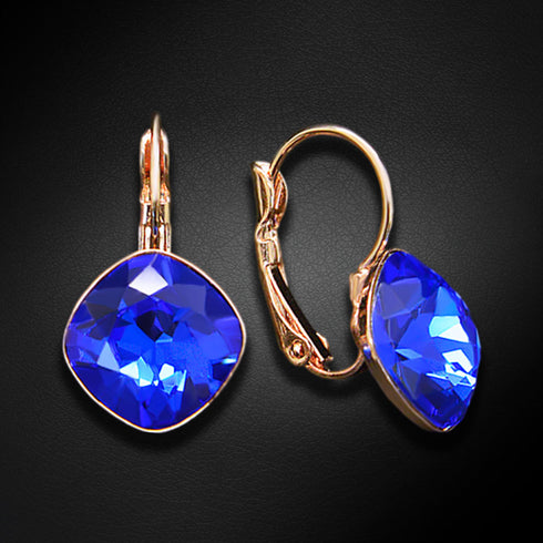 Auskari "Apžilbinošs Mirdzums IV (Majestic Blue)" ar Swarovski™ kristāliem