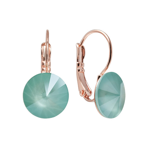 Auskari "Klaris II (Mint Green)" ar Swarovski™ kristāliem