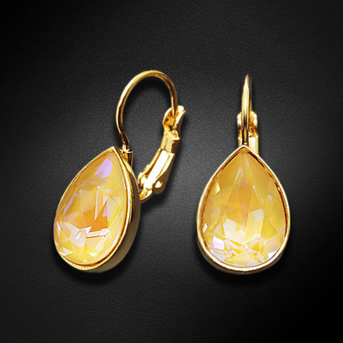 Auskari "Kristāla Lāse (Ochre DeLite)" ar Swarovski™ kristāliem