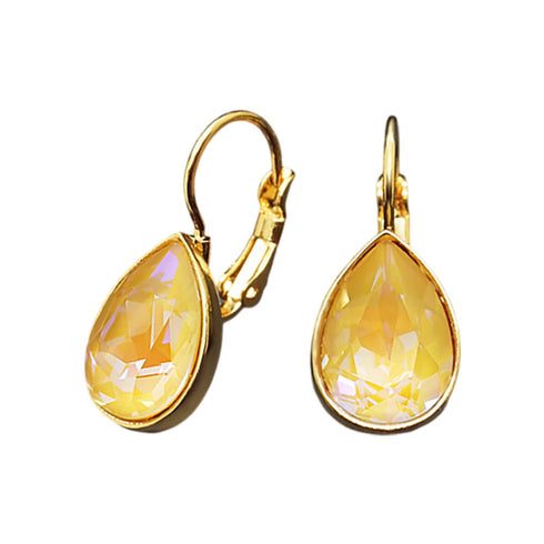 Auskari "Kristāla Lāse (Ochre DeLite)" ar Swarovski™ kristāliem