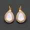Earrings "Sky Drop (Rose Water Opal)" with Swarovski™ crystals