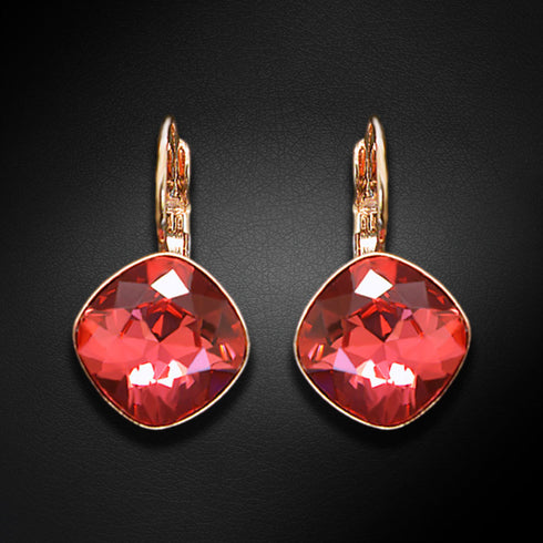 Auskari "Apžilbinošs Mirdzums IV (Padparadscha)" ar Swarovski™ kristāliem