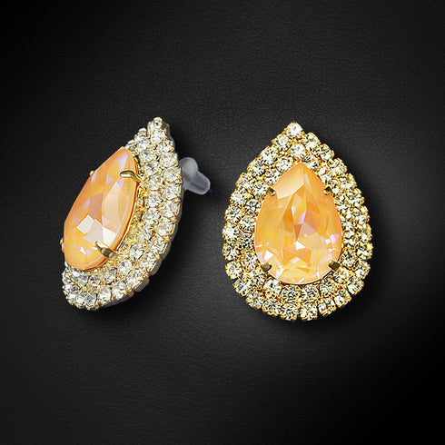 Auskari "Jasmīns (Peach DeLite)" ar Swarovski™ kristāliem