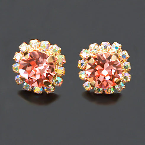 Auskari "Krāšņums III (Rose Peach)" ar Swarovski™ kristāliem