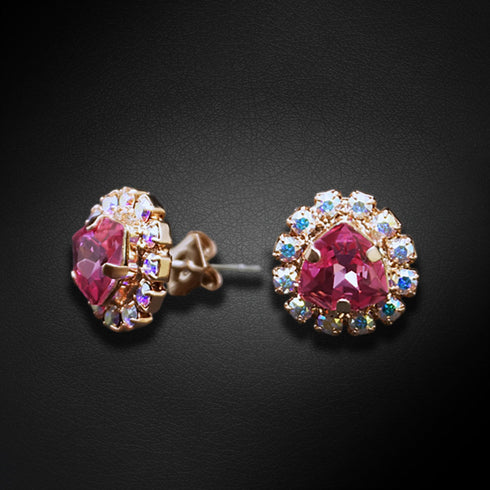 Auskari "Bermudu Trīsstūris IV (Rose)" ar Swarovski™ kristāliem