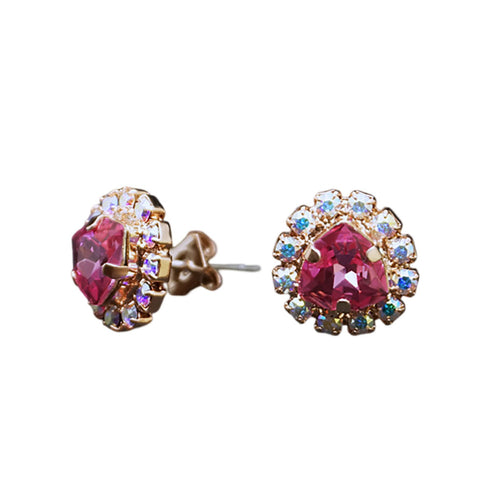 Auskari "Bermudu Trīsstūris IV (Rose)" ar Swarovski™ kristāliem