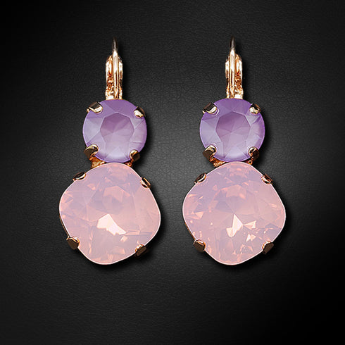 Earrings "Dazzling Sparkle VI (Rose Water Opal / Lilac)" with Swarovski™ crystals