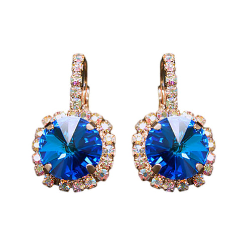 Auskari "Klaris VII (Sapphire)" ar Swarovski™ kristāliem