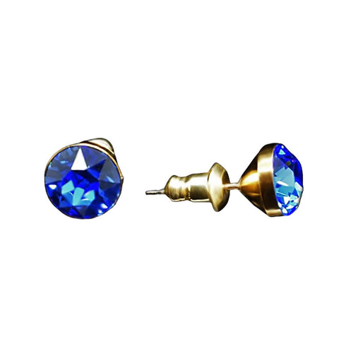 Auskari "Klasika (Sapphire)" ar Swarovski™ kristāliem