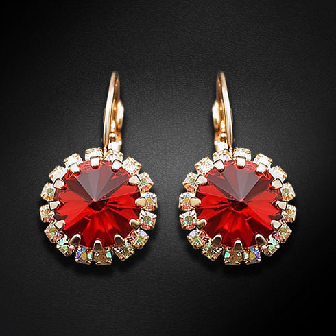 Auskarai "Klaris IX (Scarlet)" su Swarovski™ kristalais