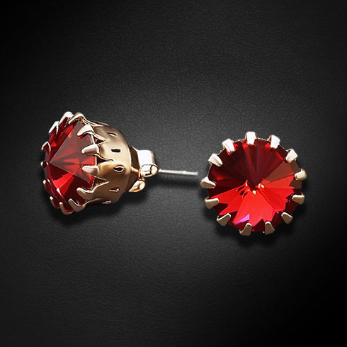 Auskarai "Vintāžš VII (Scarlet)" su Swarovski™ kristalais