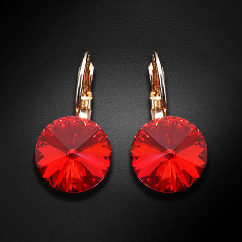 Auskari "Klaris II (Scarlet)" ar Swarovski™ kristāliem