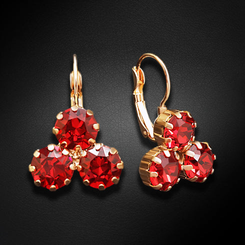 Auskarai "Kristalo Ponios II (Skarlatina)" su Swarovski™ kristalais