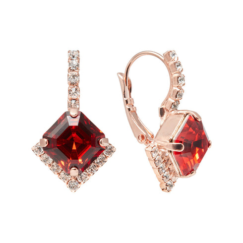 Auskari "Imperial III (Scarlet)" ar Swarovski™ kristāliem