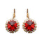 Auskarai "Klaris IX (Scarlet)" su Swarovski™ kristalais