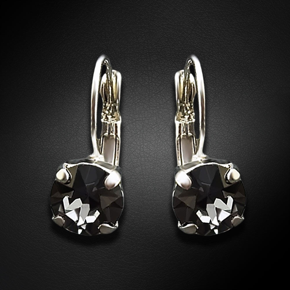 Auskari "Krāšņums (Silver Night)" ar Swarovski™ kristāliem ELYNDI