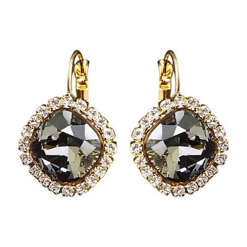 Earrings "Dazzling Sparkle III (Silver Shadow)" with Swarovski™ crystals