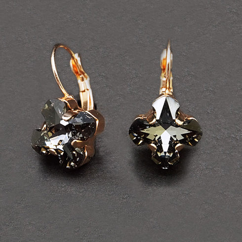 Auskari "Bizantijas Krusts (Silver Night)" ar Swarovski™ kristāliem