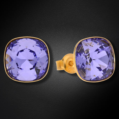 Sudraba auskari "Apžilbinošs Mirdzums (Tanzanite)" ar Swarovski™ kristāliem