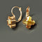 Earrings "Byzantine Cross (Metallic Sunshine)" with Swarovski™ crystals