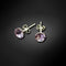 Silver Earrings "Classic II (Violet)" with Swarovski™ Crystals