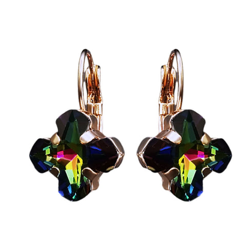 Auskari "Bizantijas Krusts (Vitrail Medium)" ar Swarovski™ kristāliem