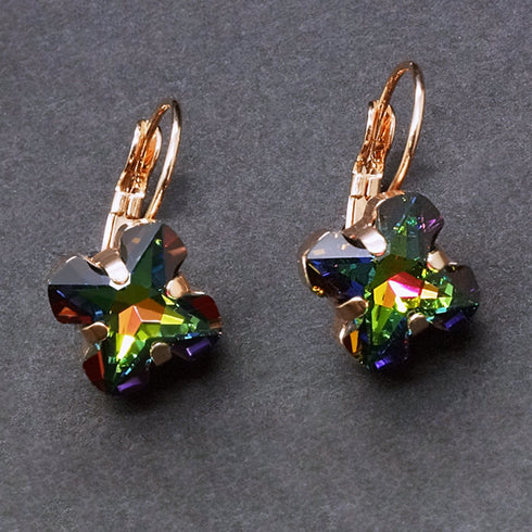 Earrings "Byzantine Cross (Vitrail Medium)" with Swarovski™ crystals