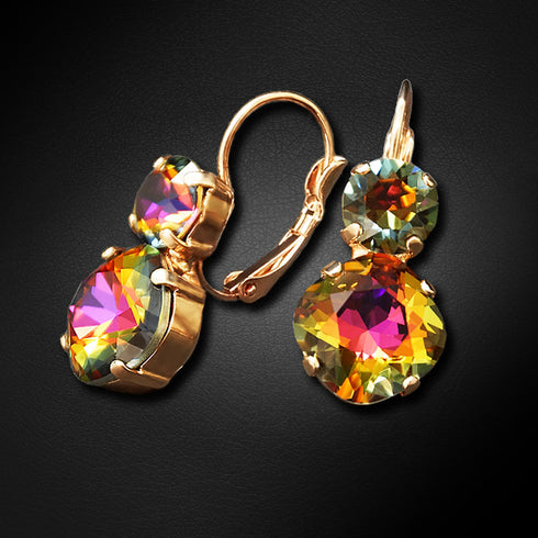Earrings "Dazzling Sparkle VI (Volcano)" with Swarovski™ crystals
