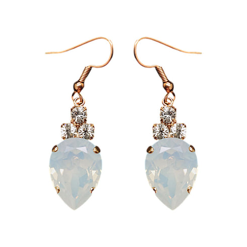 Auskari "Leonora (White Opal)" ar Swarovski™ kristāliem