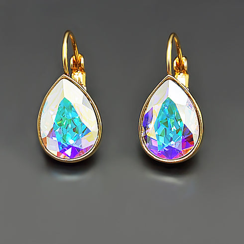 Auskari "Kristāla Lāse (Aurore Boreale)" ar Swarovski™ kristāliem