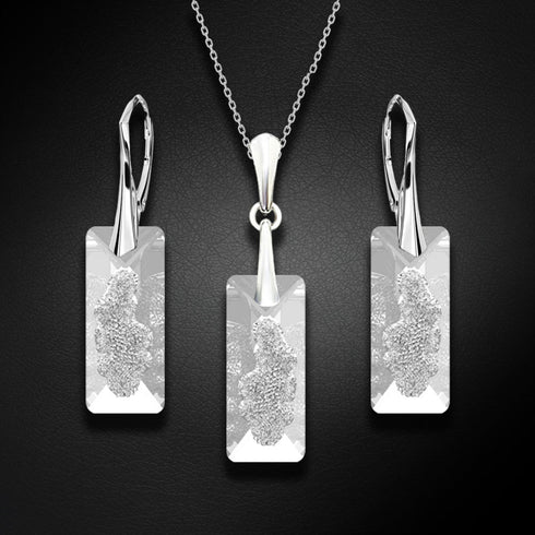 Silver set "Growing Crystal II" with Swarovski™ crystals