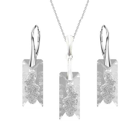 Silver set "Growing Crystal II" with Swarovski™ crystals