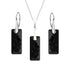 Silver set "Growing Crystal II (Jet)" with Swarovski™ crystals