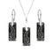 Silver set "Growing Crystal II (Silver Night)" with Swarovski™ crystals
