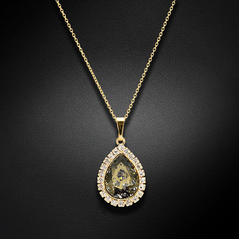 Komplekts "Debesu Piliens (Gold Patina)" ar Swarovski™ kristāliem