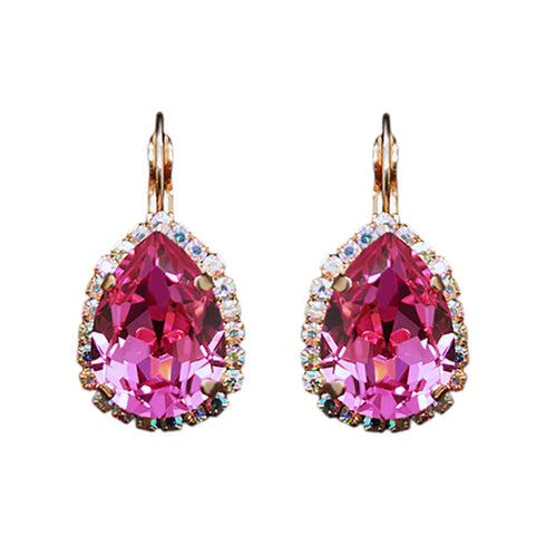 Komplektas "Debesu Lašas III (Rožė)" su Swarovski™ kristalais