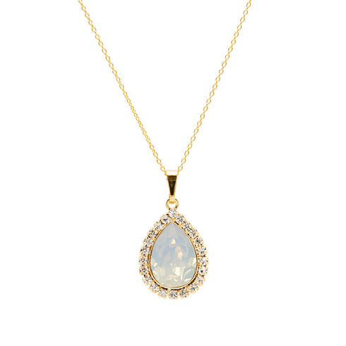 Komplekts "Debesu Piliens (White Opal)" ar Swarovski™ kristāliem