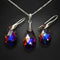 Silver set "Baroque (Volcano)" with Swarovski™ crystals