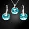 Silver set "Marianna (Aquamarine)" with Swarovski™ crystals