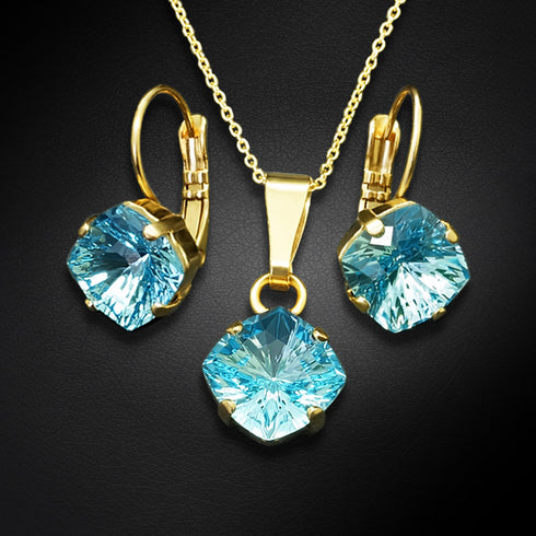 Komplekts "Mistika (Aquamarine)" ar Swarovski™ kristāliem