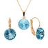 Komplekts "Klaris II (Aquamarine Blue)" ar Swarovski™ kristāliem