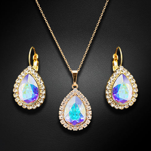 Komplekts "Debesu Piliens (Aurora Borealis)" ar Swarovski™ kristāliem