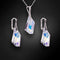 Silver set "Hyporborea (Aurore Boreale)" with Swarovski™ crystals